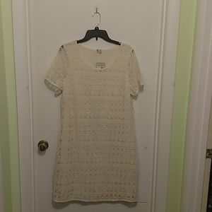Ivory shift dress